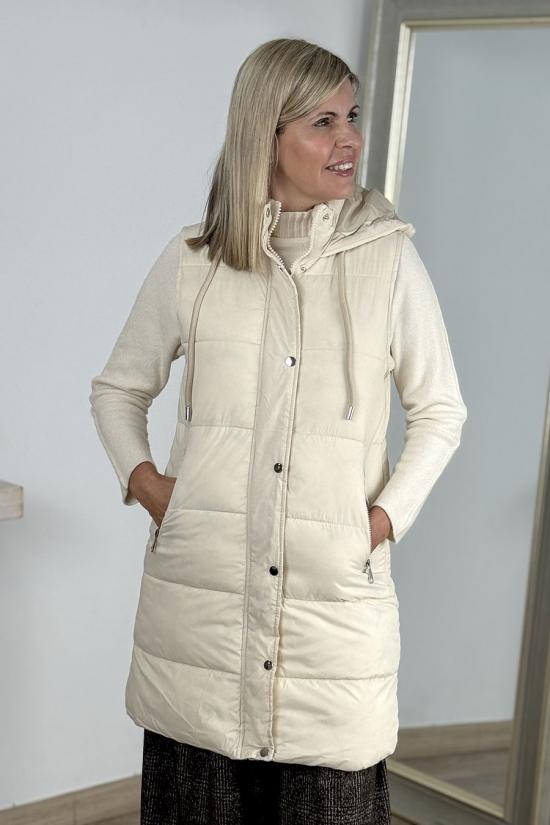 Chaleco acolchado crudo