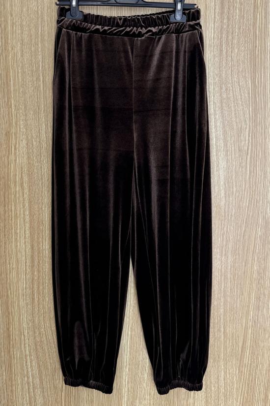 Pantal&oacute;n bombacho vellut marr&oacute;n