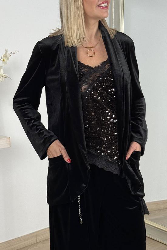 Americana vellut negra