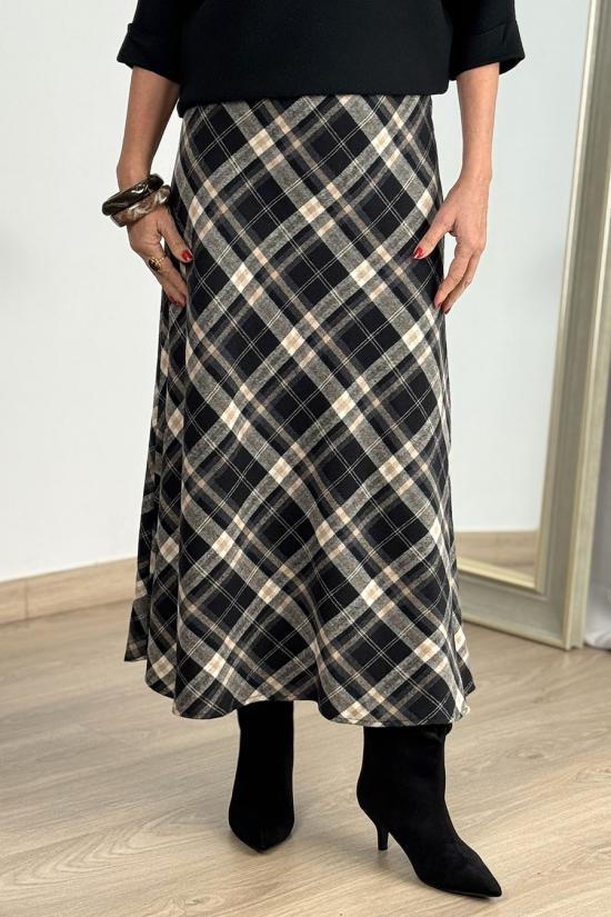 Falda Windsor negro-beige