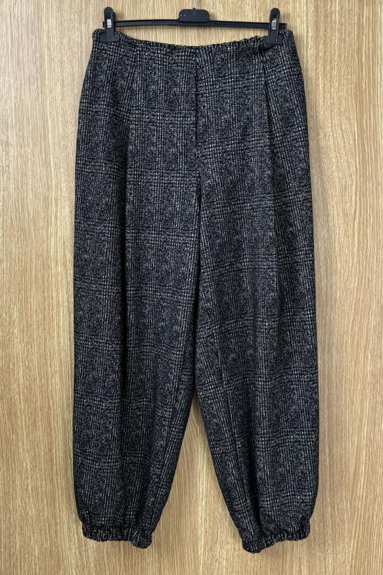 Bombacho cuadros jaspeados negro