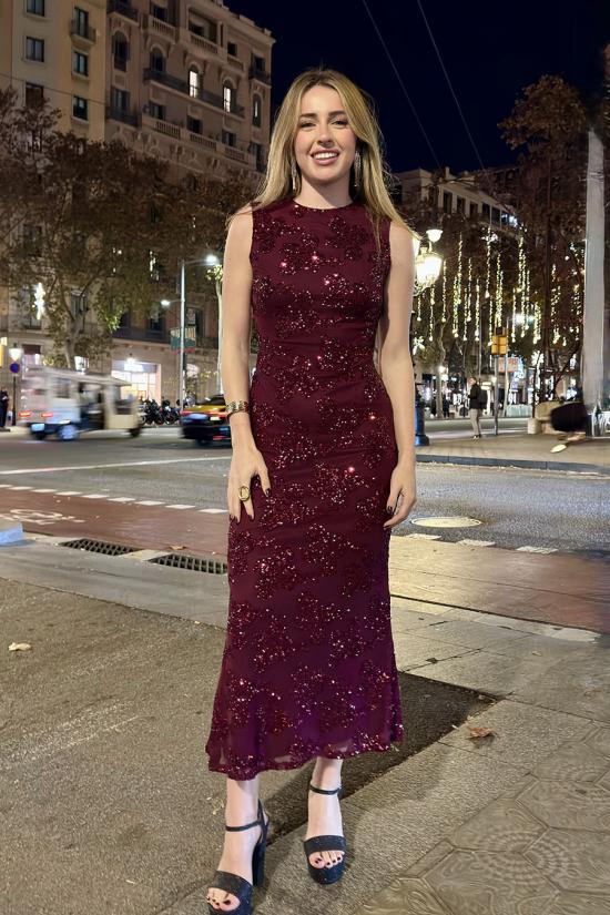 Vestido Charlotte burdeos