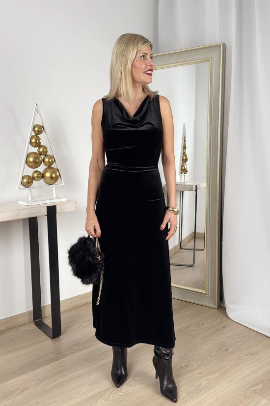 Vestido terciopelo negro